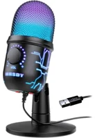MRSDY V5 RGB USB Gaming Mikrofon – Noise Cancelling, Gain & Mute, PC/Mac/PS5 Uyumlu