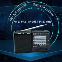 XHDATA D-328 bantları: FM 87-108 / 64-87 MHz, AM 520-1620 kHz, kısa dalga 4,75-22 MHz