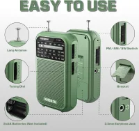 XHDATA D-220 Cep Radyosu FM/AM/Kısa Dalga