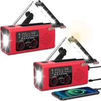 NITIGO 4000mAh Güneş Enerjili El Kranklı Acil Durum Radyosu