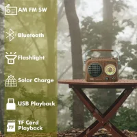 Gelielim radyonun özellikleri: AM/FM/SW, Bluetooth, el feneri, güneş şarjı, USB ve TF kart