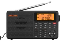 XHDATA D-109 dünya radyosu önden görünüm, anten açık
