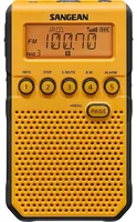 Sangean DT-800 sarı cep radyosu önden görünüm, 45 hafıza tuş takımı