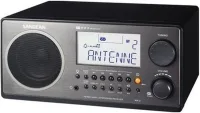 Sangean WR-2 radyo yakın çekim, ekranda istasyon adı