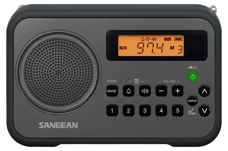 Sangean PR-D18 Taşınabilir Radyo (Gri) – AM/FM, Tamponlu Gövde