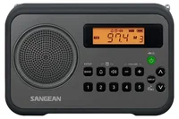 Sangean PR-D18 gri taşınabilir radyo önden görünüm