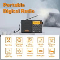 XHDATA D-808 özellikleri: 500 hafıza, SSB, havacılık bandı, harici anten girişi