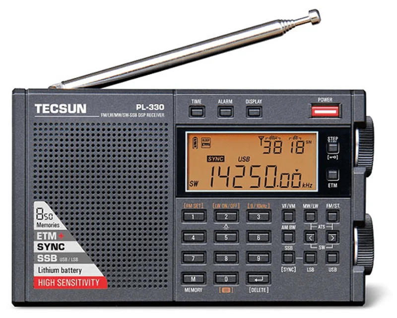 Tecsun PL-330 SSB Cep Radyosu – FM/AM/LW/Kısa Dalga, Senkron Dedektör