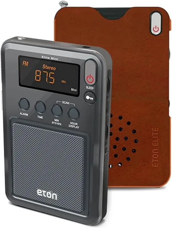 Eton Elite Mini Kısa Dalga Cep Radyosu – AM/FM/SW, Deri Kılıflı
