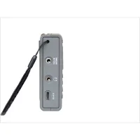 Tecsun PL-520 yan yüz: anten girişi, kulaklık çıkışı ve USB-C