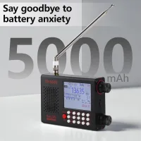 TEF6686 Tam Bant Dokunmatik Ekranlı Taşınabilir Kısa Dalga Radyo - DSP Alıcılı, 5000mAh Bataryalı Dijital Dünya Radyosu