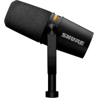 Shure MV7+ Podcast Dynamic Microphone USB-C & XLR Podcast Mikrofonu – OBS Certified Yayıncı Mikrofonu, LED Touch Panel, Auto Level Mode, Digital Pop Filter, Reverb Efektleri – Siyah